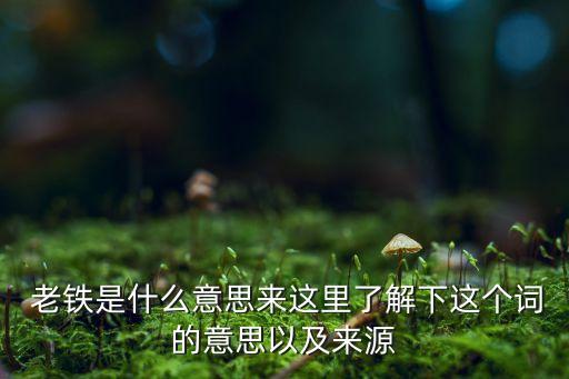 老铁是什么意思来这里了解下这个词的意思以及来源