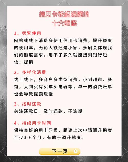 提升银行信用卡额度的有效方法：保持良好记录与增加使用频率