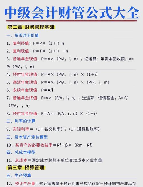 财务必备28个公式，含财务费用等计算方法，赶紧收藏